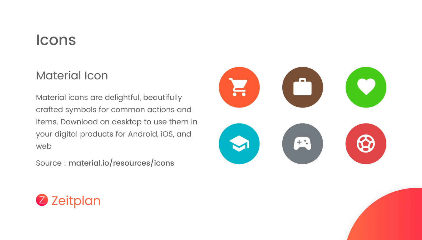 zeitplan icons